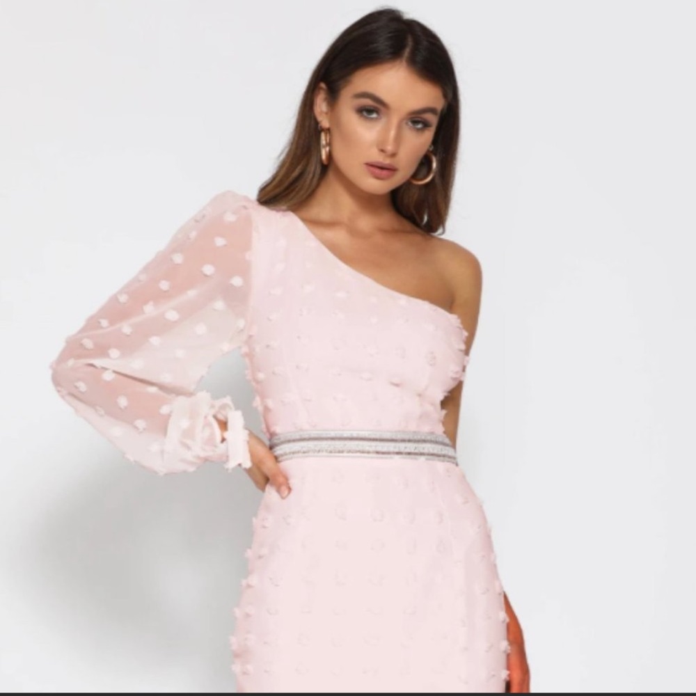 RUNAWAY One Shoulder midi dress